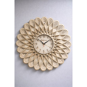 Mandalas Horloge en bois